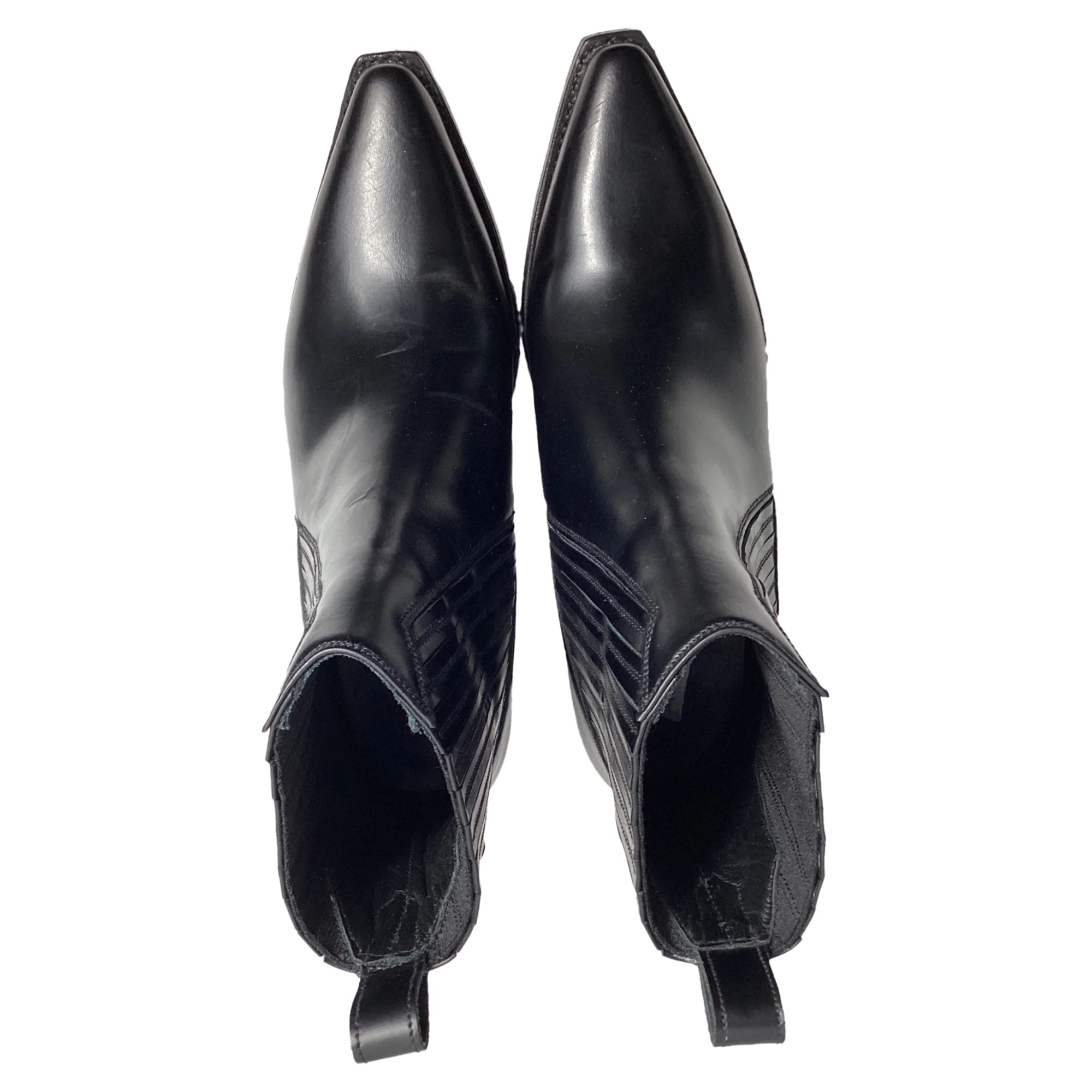 Women's Valentino Garavani Ranch Ankle Cowboy Boots in Black Calf Leather - Image 6