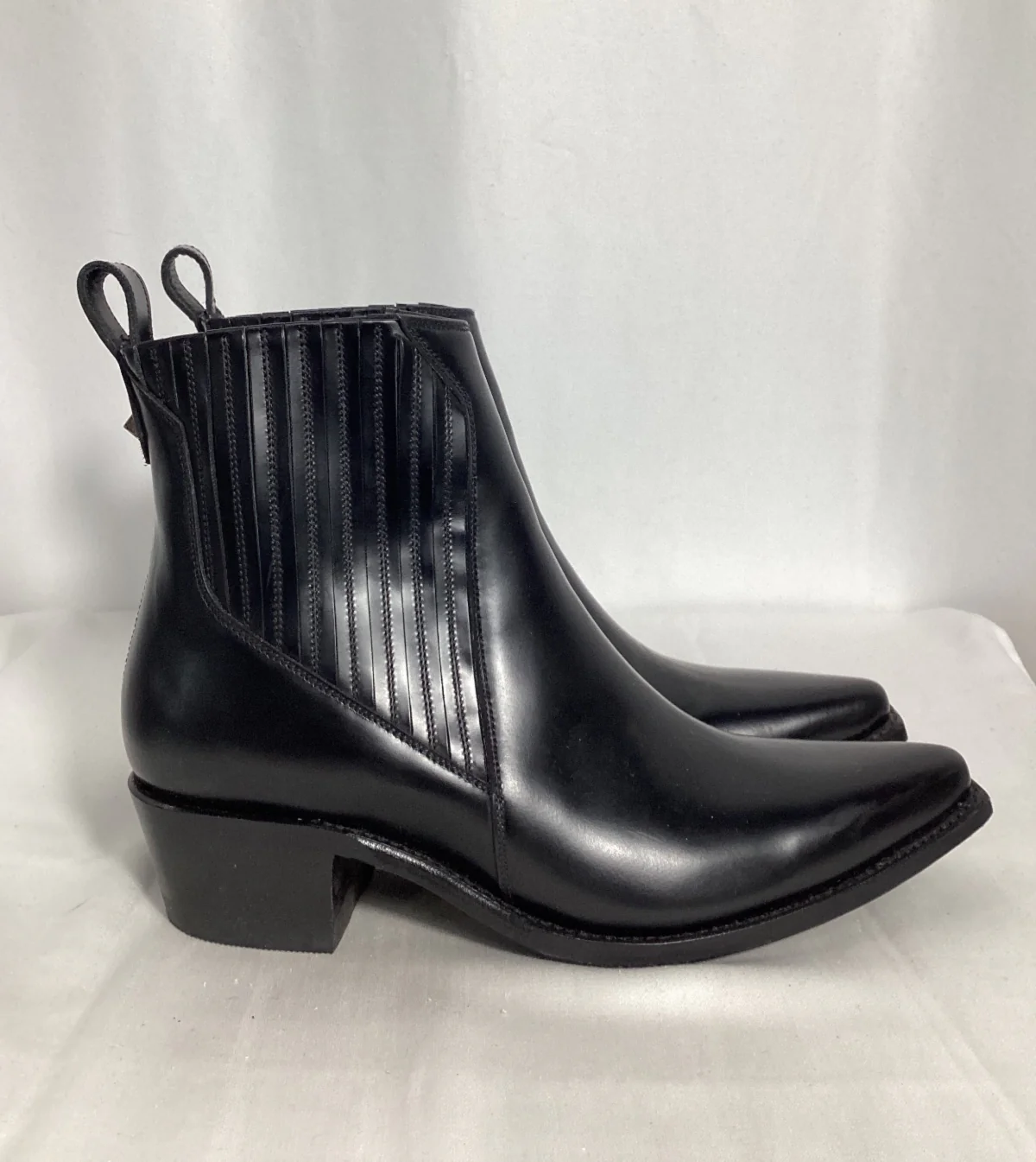 Women's Valentino Garavani Ranch Ankle Cowboy Boots in Black Calf Leather - Image 8