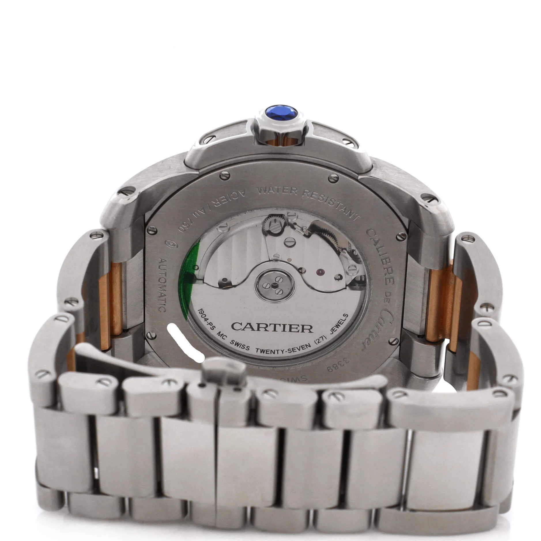 Calibre de Cartier Automatic Watch Stainless Steel and Rose Gold 42 - Image 5