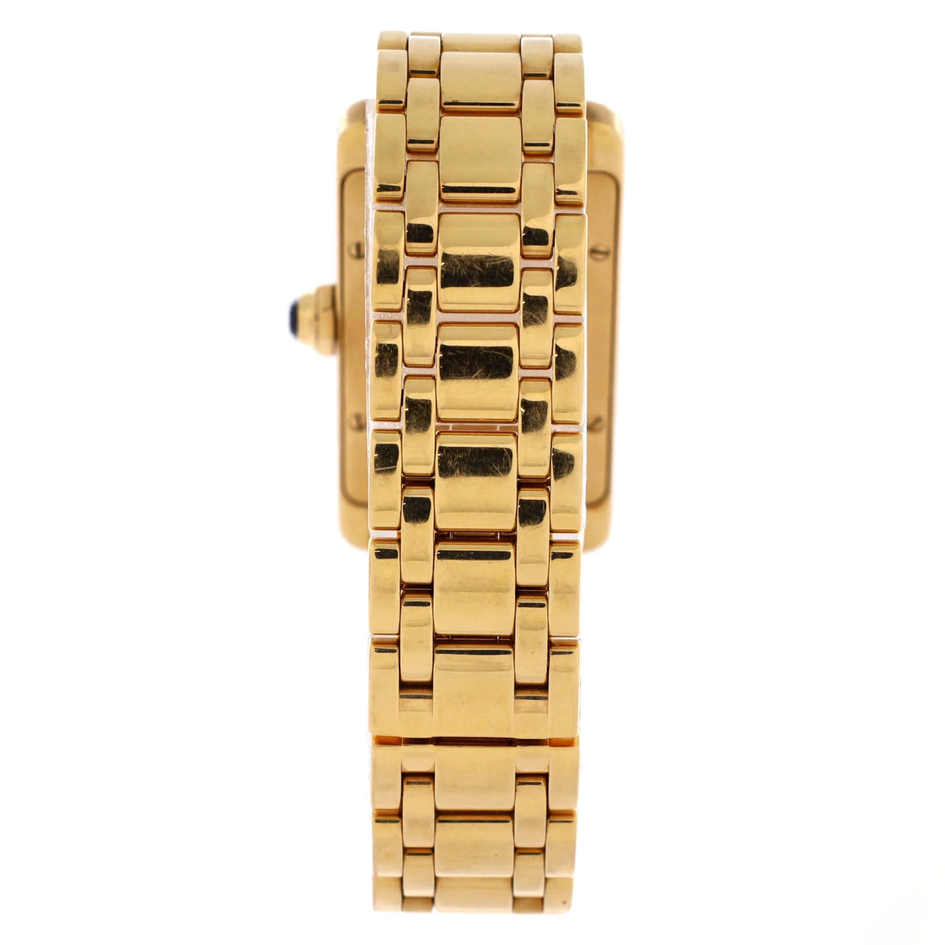 Tank Americaine Quartz Watch Yellow Gold with Two Row Diamond Bezel 19 - Image 4