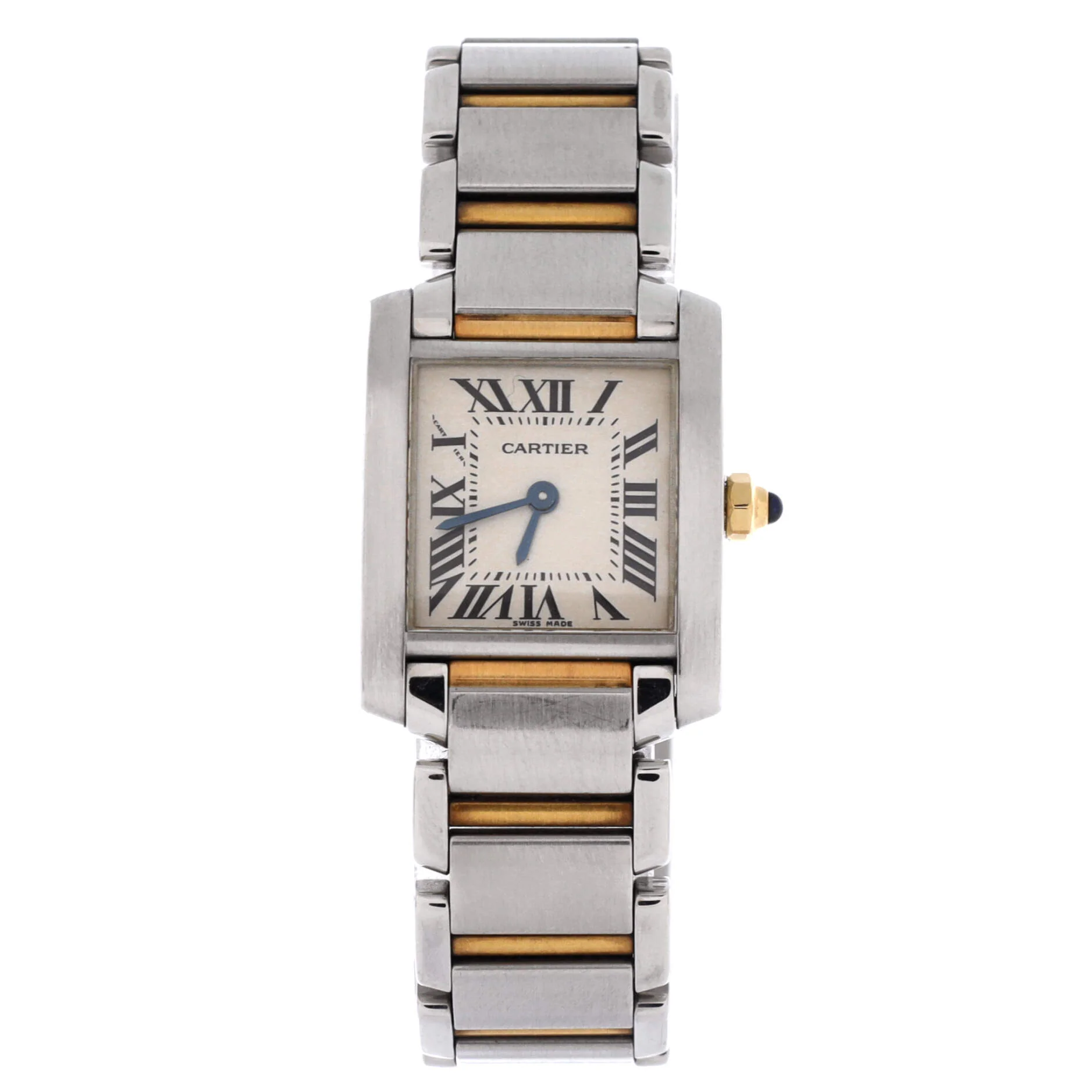 Tank Francaise Quartz Watch Stainless Steel and Yellow Gold 20
