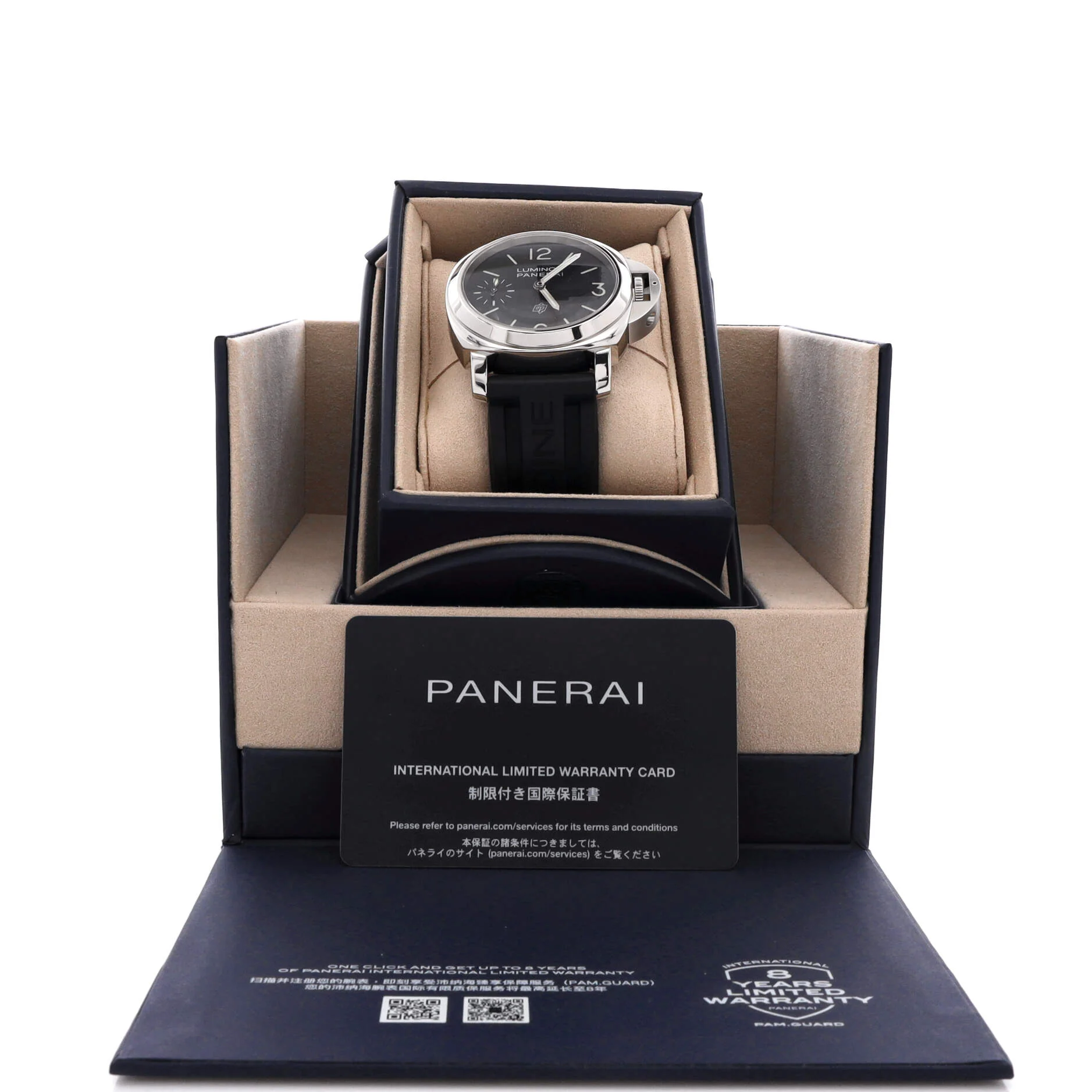 Luminor Base Logo Manual Watch Stainless Steel and Rubber 44 - Image 2