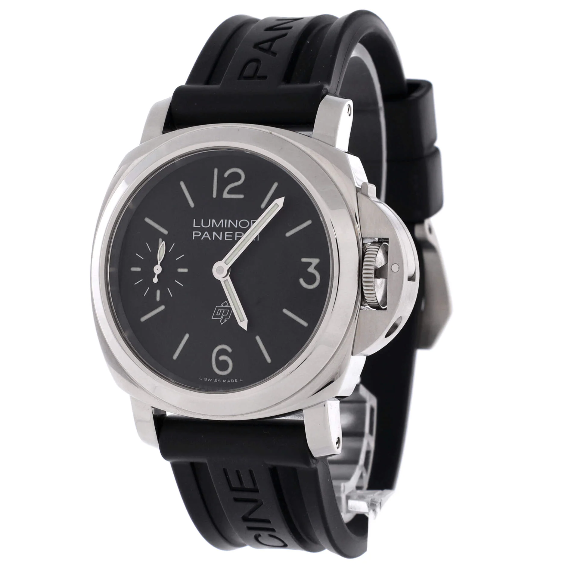 Luminor Base Logo Manual Watch Stainless Steel and Rubber 44 - Image 3