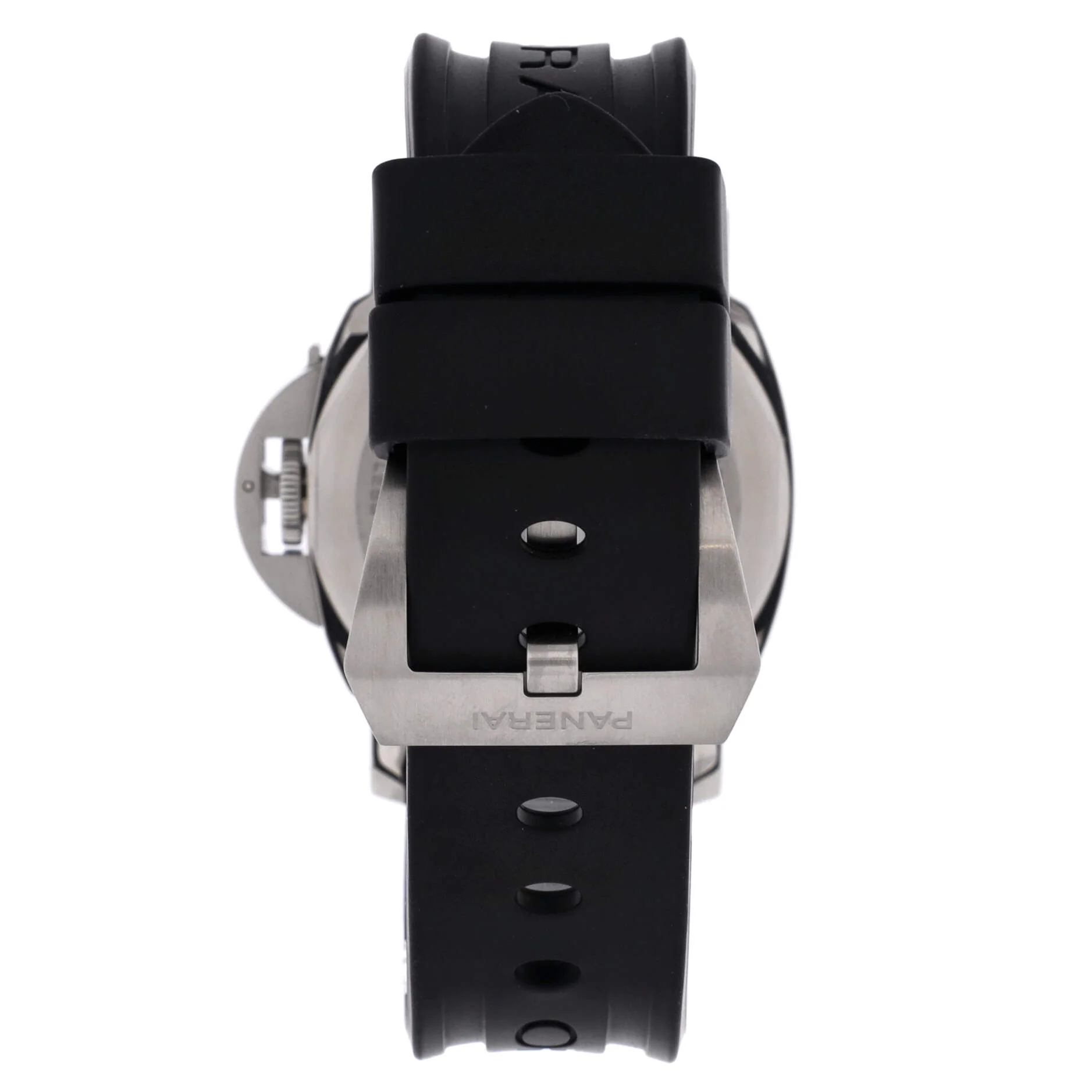 Luminor Base Logo Manual Watch Stainless Steel and Rubber 44 - Image 5