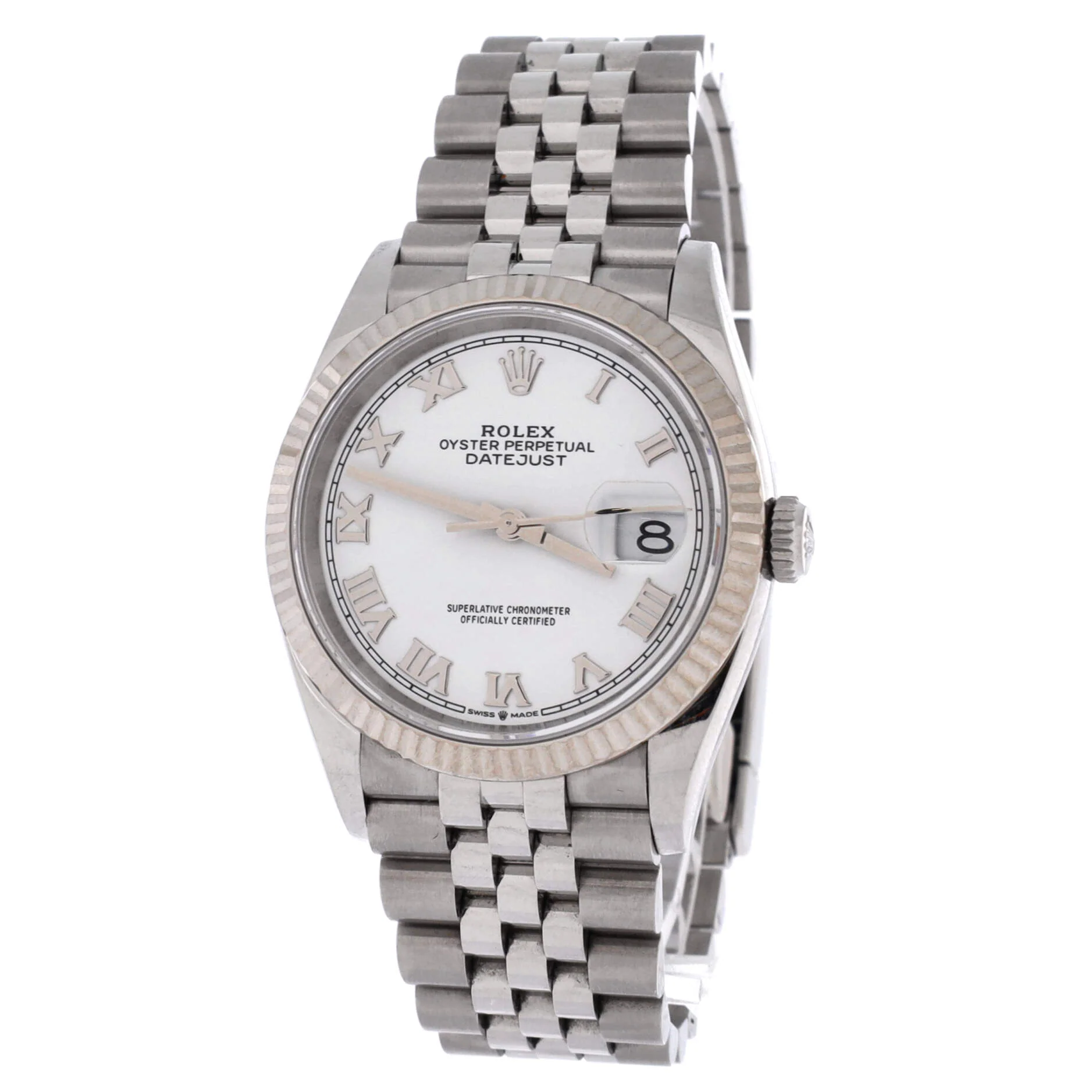 Oyster Perpetual Datejust Automatic Watch Stainless Steel and White Gold 36 - Image 3