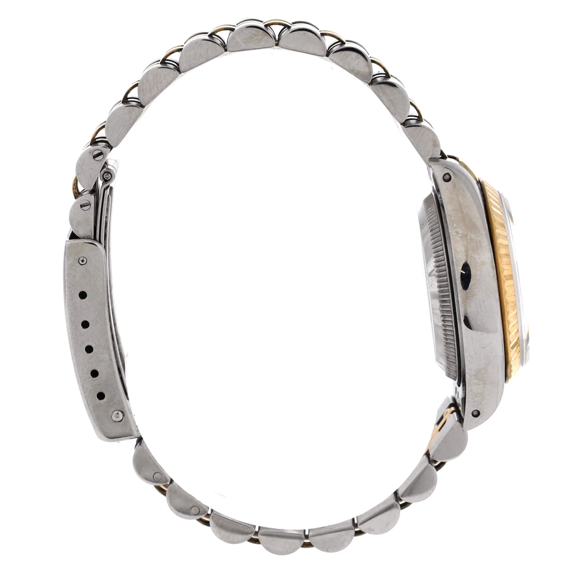 Oyster Perpetual Datejust Automatic Watch Stainless Steel and Yellow Gold with Diamond Markers 26 - Image 3