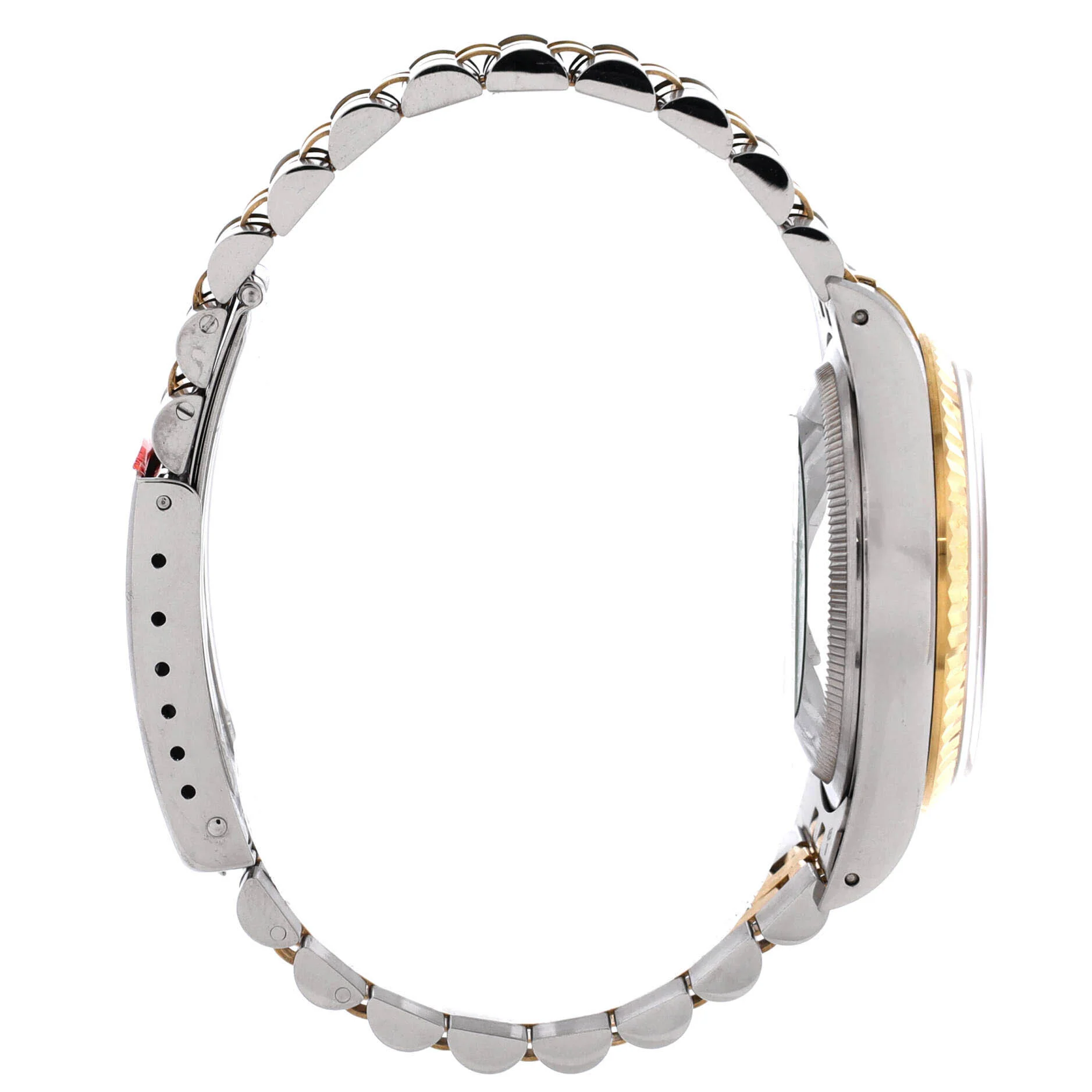 Oyster Perpetual Datejust Automatic Watch Stainless Steel and Yellow Gold with Diamond Markers 36 - Image 3